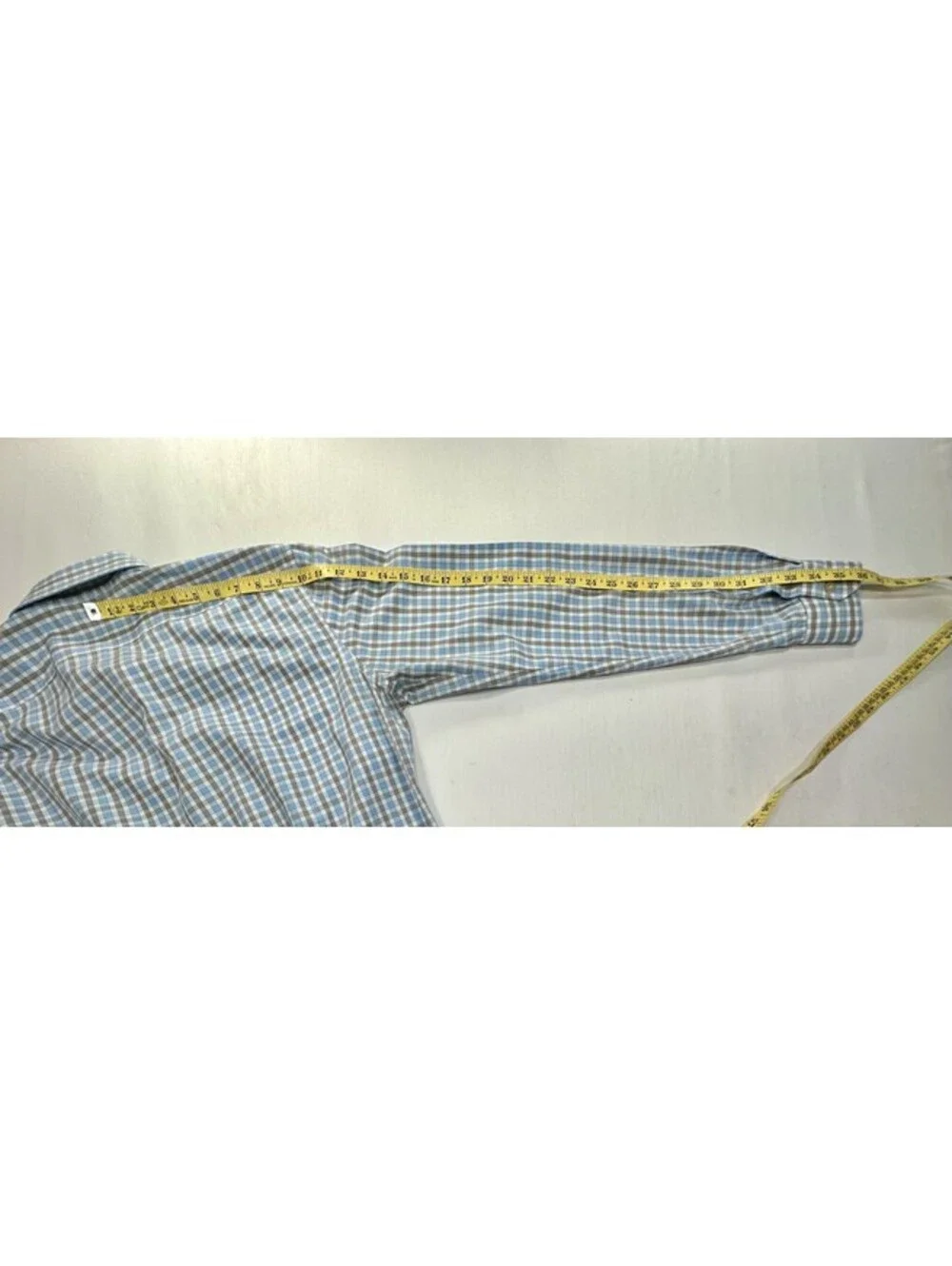 Banana Republic Non-Iron Tailored Slim Check Blue Gray Men L